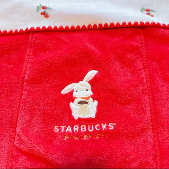 Starbucks Korea 2020 Limited Autumn Coffee Rabbit Cherry Blanket - Picture 3 of 9